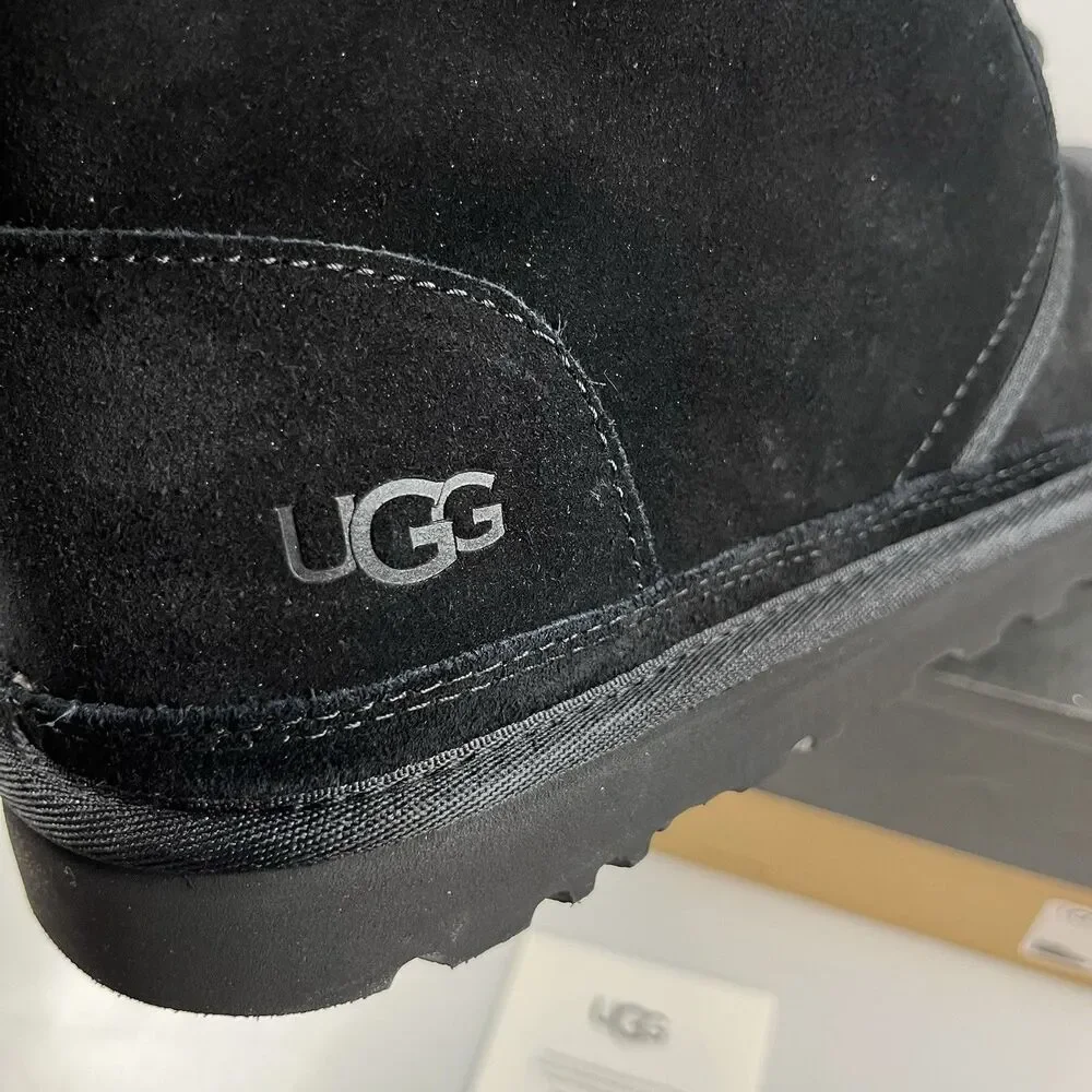 UGG Neumel Chukka Boot Black Suede Mens Size 12 US 3236 NEW